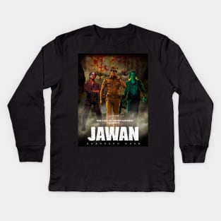 Jawan movie art Kids Long Sleeve T-Shirt